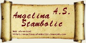 Angelina Stambolić vizit kartica